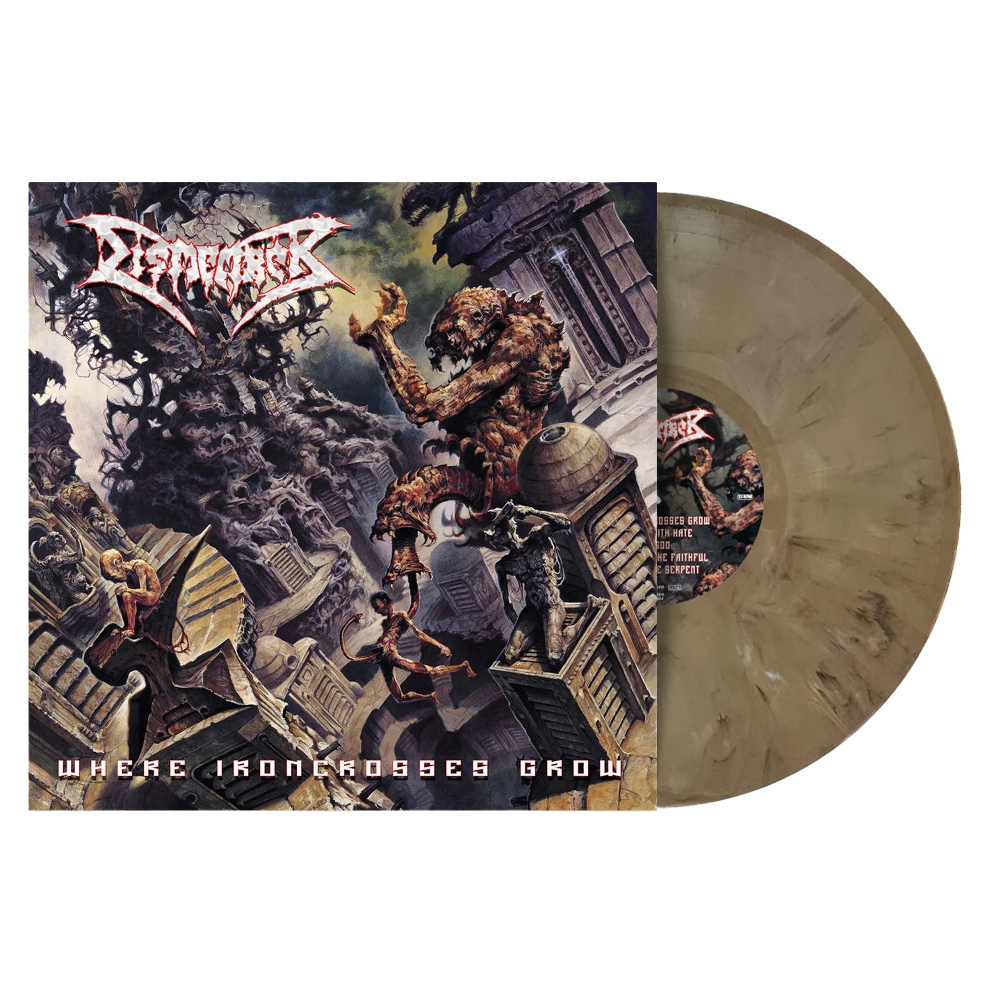 DISMEMBER – Where Ironcrosses Grow LP (sand marbled vinyl)