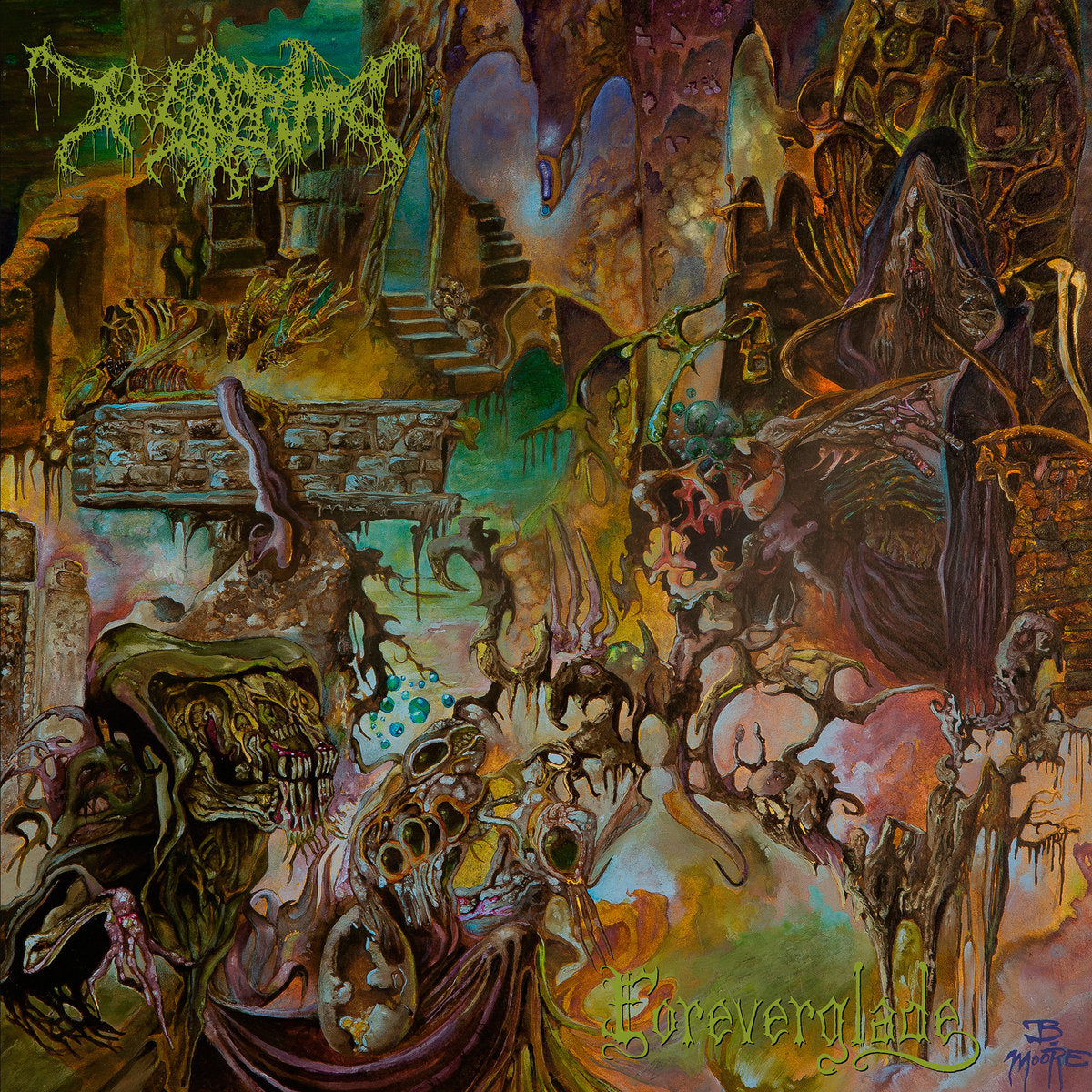 WORM – Foreverglade LP ("Inferno" marbled vinyl)