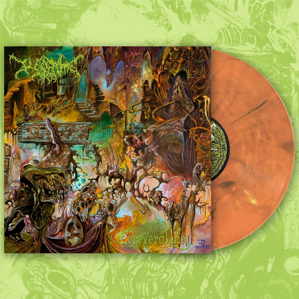 WORM – Foreverglade LP ("Inferno" marbled vinyl)