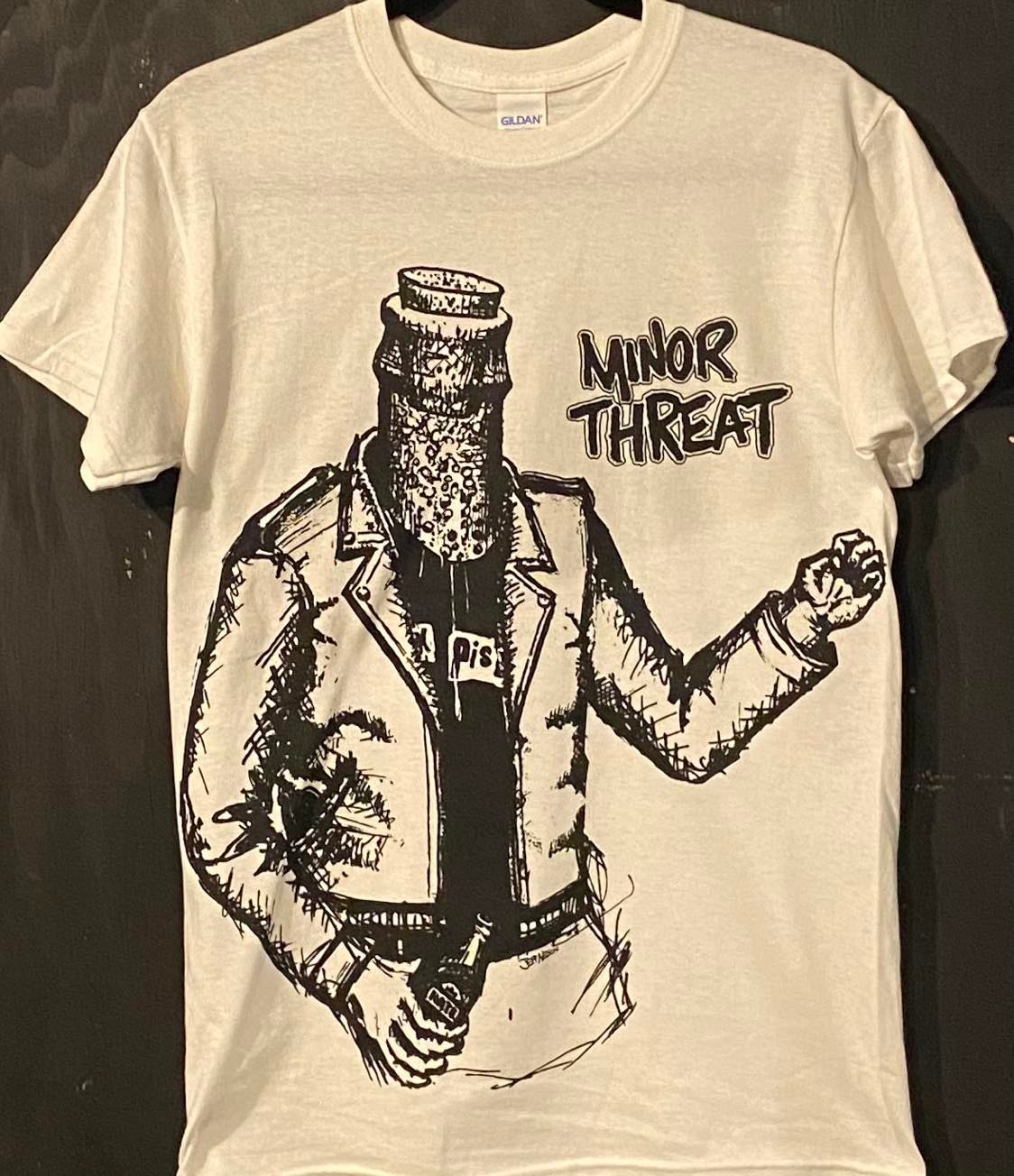MINOR THREAT | bottled violence t-shirt (white)
