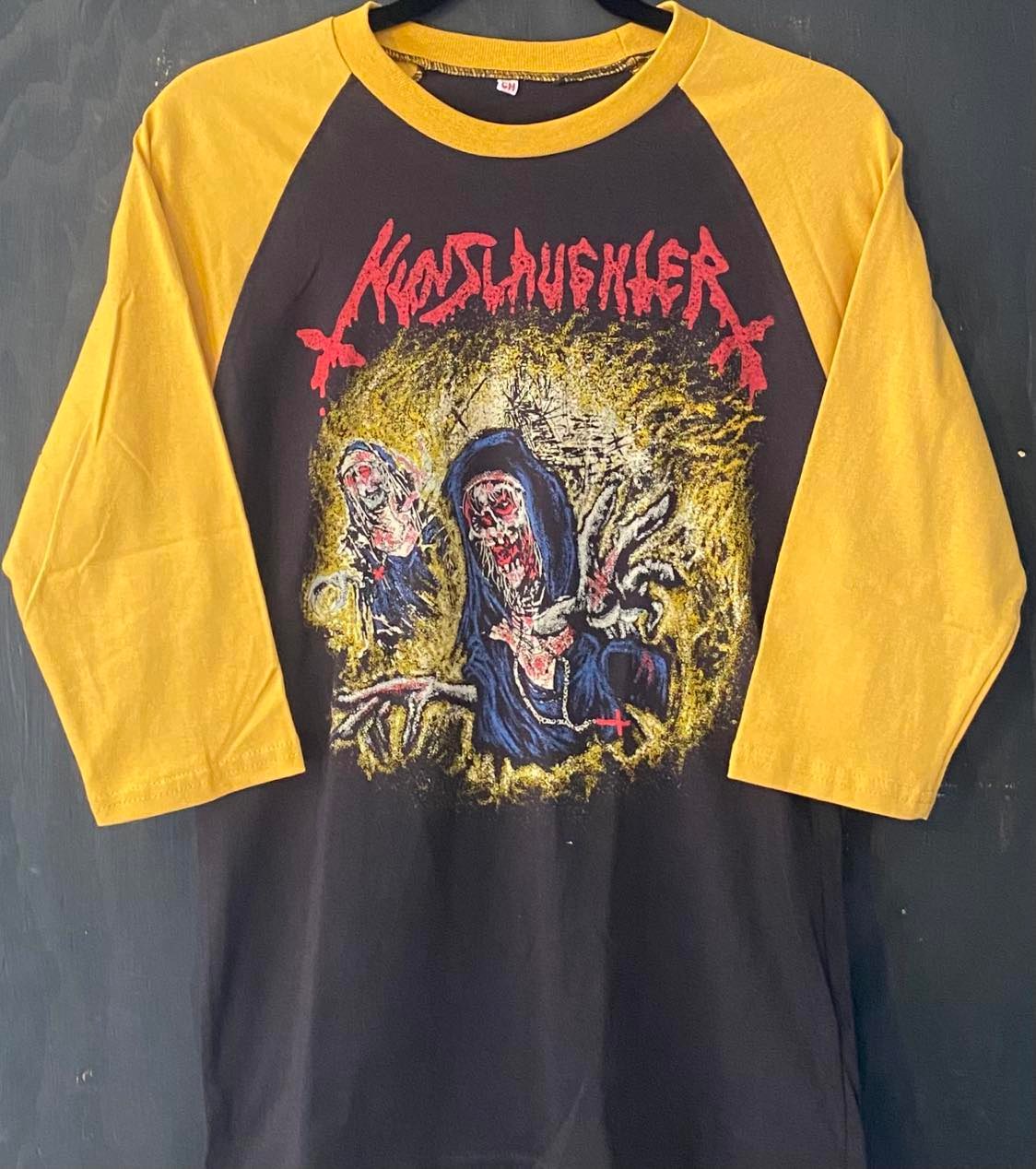 NUNSLAUGHTER | Hear The Witches Cackle Raglan T-Shirt