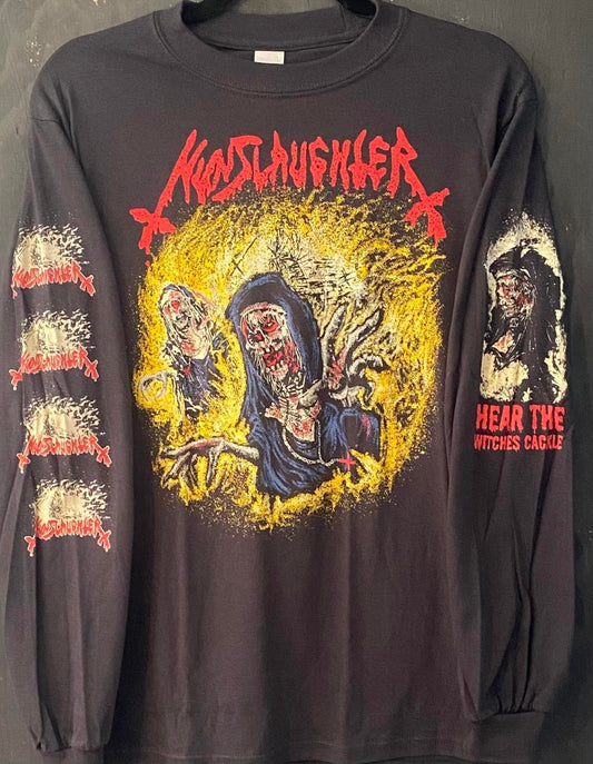 NUNSLAUGHTER | Hear The Witches Cackle Long Sleeve T-Shirt (2-Sided)