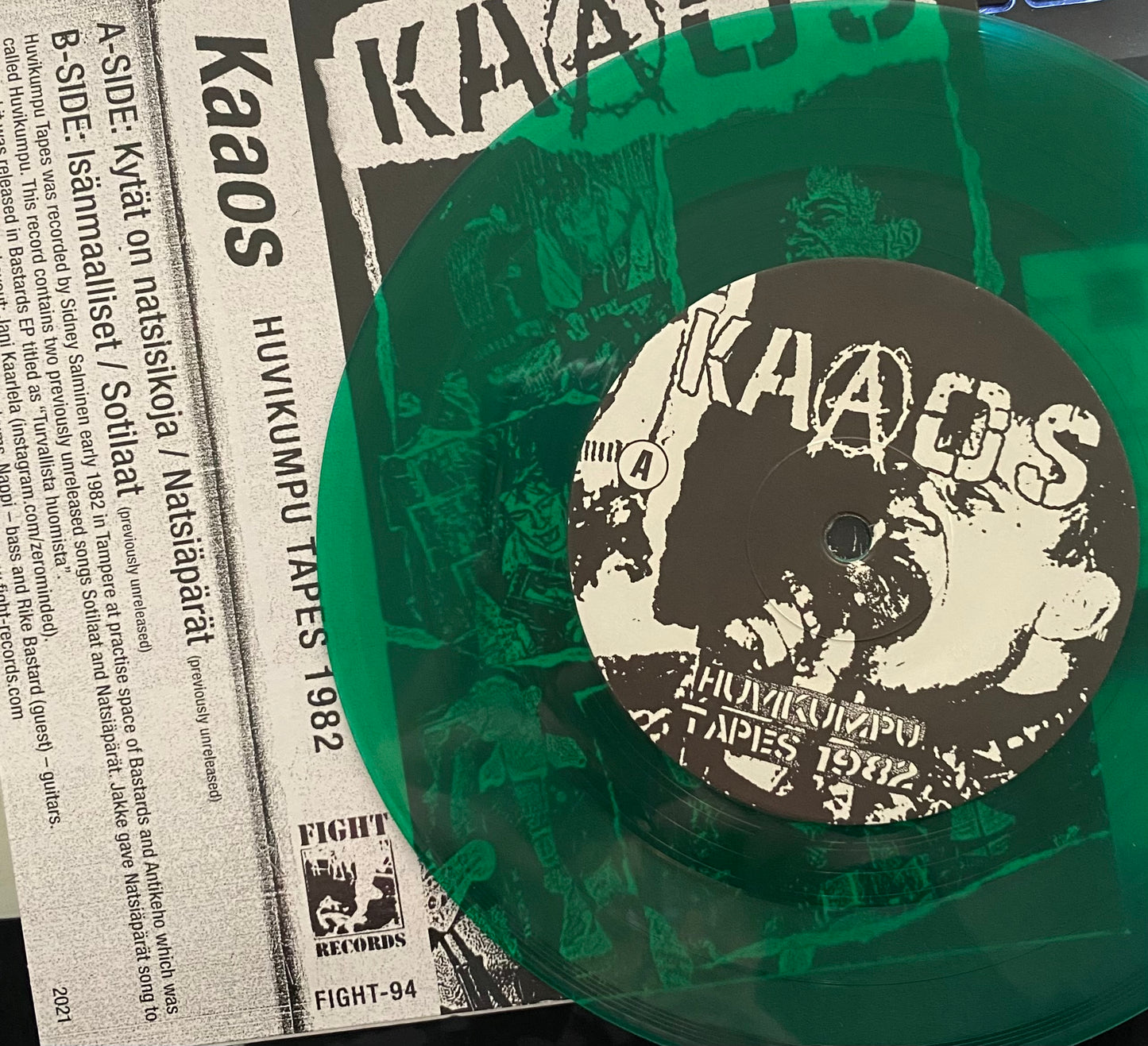 KAAOS – Huvikumpu Tapes 1982 EP 7" (green vinyl)