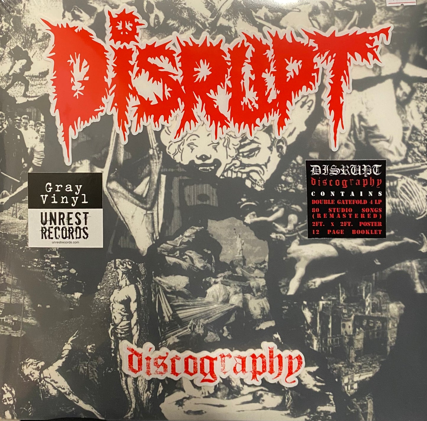 DISRUPT – Discography 4xLP Box Set (smokey gray vinyl)